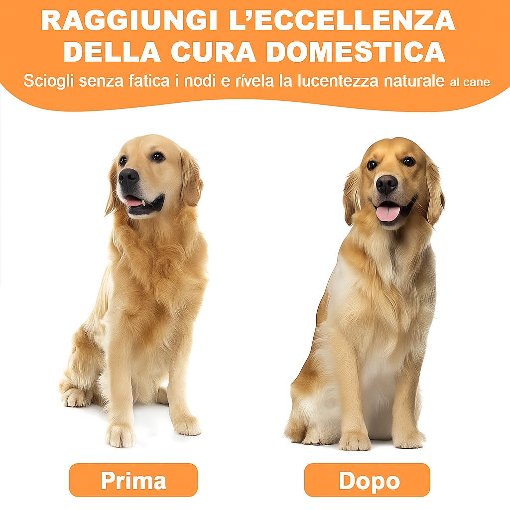 Spazzola Luno™ per toelettatura per cani con tecnologia a vapore