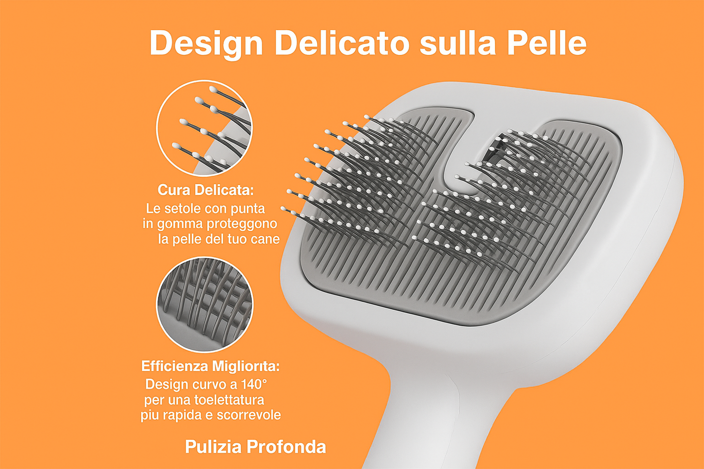 Spazzola Luno™ per toelettatura per cani con tecnologia a vapore