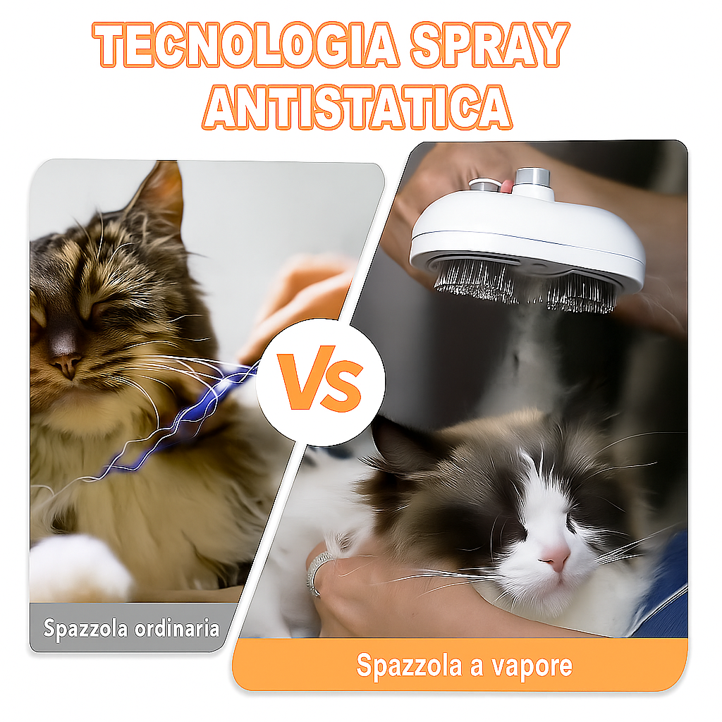 Spazzola Luno™ per toelettatura per cani con tecnologia a vapore